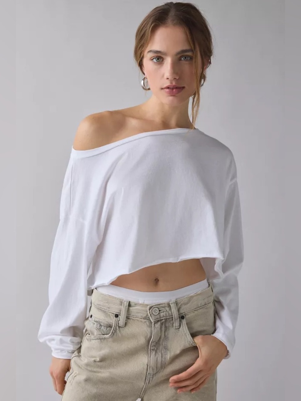 Out From Under On The Move Off-Shoulder Long Sleeve Tee